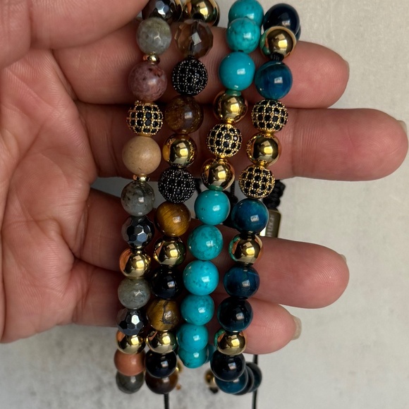 Beaded Rope String Bracelet Stack - Picture 1 of 9